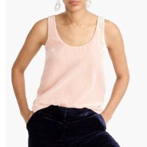 J. Crew Velvet Keyhole Back Sleeveless Tank in Lt. Pink Size 6 NWT